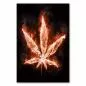 Preview: Abstraktes Cannabisblatt aus Flammen und Rauch auf schwarzem Hintergrund, Symbol für Legalisierung oder Gefahr. Preview: Abstraktes Cannabisblatt aus Flammen und Rauch auf schwarzem Hintergrund, Symbol für Legalisierung oder Gefahr.