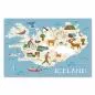 Preview: Illustrierte Karte von Island, Sehenswürdigkeiten, Tiere & Aktivitäten. Preview: Illustrierte Karte von Island, Sehenswürdigkeiten, Tiere & Aktivitäten.