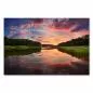 Preview: Fluss spiegelt Abendhimmel, Sonnenuntergang, warme Rottöne in Wolken. Preview: Fluss spiegelt Abendhimmel, Sonnenuntergang, warme Rottöne in Wolken.