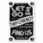 Preview: "Let's Go Where They Can Not Find Us" – ein Typografie-Poster im Vintage-Stil für Abenteurer und Freigeister. Preview: "Let's Go Where They Can Not Find Us" – ein Typografie-Poster im Vintage-Stil für Abenteurer und Freigeister.