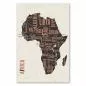 Preview: Detaillierte Karte von Afrika mit allen Ländern in Vintage-Optik. Preview: Detaillierte Karte von Afrika mit allen Ländern in Vintage-Optik.
