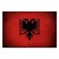 Preview: Albanische Flagge im Grunge-Stil: Der schwarze Doppeladler ist das Wappentier Albaniens. Preview: Albanische Flagge im Grunge-Stil: Der schwarze Doppeladler ist das Wappentier Albaniens.