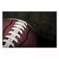 Preview: Nahaufnahme eines braunen American Footballs mit weißen Nähten. Preview: Nahaufnahme eines braunen American Footballs mit weißen Nähten.