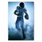Preview: American Football Spieler im Sprung, blauer Nebel - Sport, Action, Dramatik. Preview: American Football Spieler im Sprung, blauer Nebel - Sport, Action, Dramatik.