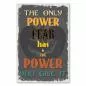 Preview: Graues Vintage Poster mit Kürbis: "The Only Power Fear Has Is The Power You Give It". Preview: Graues Vintage Poster mit Kürbis: "The Only Power Fear Has Is The Power You Give It".
