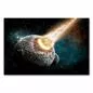 Preview: Asteroid rast auf die Erde zu und kollidiert mit ihr, eine gewaltige Explosion erschüttert den Planeten. Preview: Asteroid rast auf die Erde zu und kollidiert mit ihr, eine gewaltige Explosion erschüttert den Planeten.
