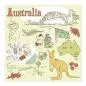 Preview: Skizze mit typischen Australien-Motiven: Opera House, Känguru, Outback... Preview: Skizze mit typischen Australien-Motiven: Opera House, Känguru, Outback...
