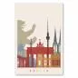Preview: Die Skyline von Berlin mit ihren berühmtesten Wahrzeichen - ein stylishes Poster für alle Berlin-Fans. Preview: Die Skyline von Berlin mit ihren berühmtesten Wahrzeichen - ein stylishes Poster für alle Berlin-Fans.