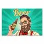 Preview: Genuss pur: Der Mann mit Bart und Brille genießt sein Bier im Pop-Art Stil. Preview: Genuss pur: Der Mann mit Bart und Brille genießt sein Bier im Pop-Art Stil.