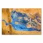 Preview: Luftaufnahme: Blauer Fluss durch karge Landschaft, abstrakte Form, wie Gemälde. Preview: Luftaufnahme: Blauer Fluss durch karge Landschaft, abstrakte Form, wie Gemälde.