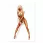 Preview: Strahlende Schönheit: Eine blonde Frau im goldenen Bikini posiert vor weißem Hintergrund. Preview: Strahlende Schönheit: Eine blonde Frau im goldenen Bikini posiert vor weißem Hintergrund.