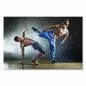 Preview: Zwei Breakdance-Tänzer zeigen kraftvolle Bewegungen vor grauem Hintergrund. Preview: Zwei Breakdance-Tänzer zeigen kraftvolle Bewegungen vor grauem Hintergrund.