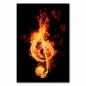 Preview: Ein Violinschlüssel aus Flammen repräsentiert die Intensität und die Schönheit der Musik.