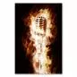 Preview: Ein cooles Bild für alle Musikliebhaber - ein Retro-Mikrofon, umgeben von heißen Flammen. Preview: Ein cooles Bild für alle Musikliebhaber - ein Retro-Mikrofon, umgeben von heißen Flammen.