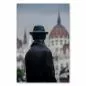Preview: Statue eines Mannes mit Hut blickt auf Parlamentsgebäude in Budapest. Preview: Statue eines Mannes mit Hut blickt auf Parlamentsgebäude in Budapest.