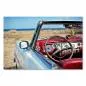 Preview: Ein weißes Cabrio am Strand versprüht Urlaubsfeeling mit Blick aufs Meer und offenem Verdeck. Preview: Ein weißes Cabrio am Strand versprüht Urlaubsfeeling mit Blick aufs Meer und offenem Verdeck.