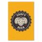 Preview: Emblem: Craft Beer Brauerei, Hopfen & "Craft Beer", gelb.