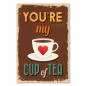 Preview: Retro-Poster mit Kaffeetasse und Herz und Spruch: "Du bist mein Ein und Alles." Preview: Retro-Poster mit Kaffeetasse und Herz und Spruch: "Du bist mein Ein und Alles."