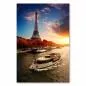 Preview: Ausflugsboot auf Seine, Eiffelturm, Sonnenuntergang in Orange- & Lilatönen. Preview: Ausflugsboot auf Seine, Eiffelturm, Sonnenuntergang in Orange- & Lilatönen.
