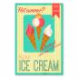 Preview: Erfrischung pur: Das Retro-Poster mit dem leckeren Eis ist ein Muss für alle Eisdielen und Cafés.