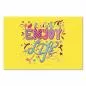 Preview: "Enjoy Life", bunte Schrift mit Vögeln, Blumen, Sternen - Lebensfreude. Preview: "Enjoy Life", bunte Schrift mit Vögeln, Blumen, Sternen - Lebensfreude.