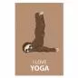 Preview: Entspanntes Faultier streckt Beine, "I love Yoga" - humorvoll & langsam. Preview: Entspanntes Faultier streckt Beine, "I love Yoga" - humorvoll & langsam.