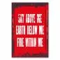 Preview: „Sky above me, earth below me, fire within me“ – kraftvolles Poster für Stärke und Energie. Preview: „Sky above me, earth below me, fire within me“ – kraftvolles Poster für Stärke und Energie.