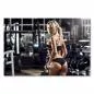 Preview: Frau mit blonden Haaren, Fitnessstudio, Hantel, Muskeln - Training & Fitness. Preview: Frau mit blonden Haaren, Fitnessstudio, Hantel, Muskeln - Training & Fitness.