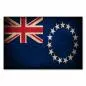 Preview: Cookinseln-Flagge im Grunge-Design, Sterne repräsentieren die 15 Inseln, inspiriert von der britischen Tradition. Preview: Cookinseln-Flagge im Grunge-Design, Sterne repräsentieren die 15 Inseln, inspiriert von der britischen Tradition.