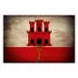 Preview: Flagge Gibraltar: Festung & Schlüssel: Die Festung steht für die strategische Lage Gibraltars. Preview: Flagge Gibraltar: Festung & Schlüssel: Die Festung steht für die strategische Lage Gibraltars.