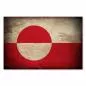 Preview: Flagge Grönlands im Vintage-Look: Der Kreis symbolisiert die Sonne und den Mond, die Farben die Natur Grönlands. Preview: Flagge Grönlands im Vintage-Look: Der Kreis symbolisiert die Sonne und den Mond, die Farben die Natur Grönlands.