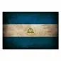 Preview: Flagge Nicaraguas im Grunge-Design: Das Wappen zeigt die Schönheit der Natur und den Vulkan Momotombo. Preview: Flagge Nicaraguas im Grunge-Design: Das Wappen zeigt die Schönheit der Natur und den Vulkan Momotombo.