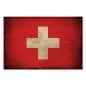 Preview: Schweizer Flagge im Grunge-Stil: Das weiße Kreuz auf rotem Grund steht für das Christentum. Preview: Schweizer Flagge im Grunge-Stil: Das weiße Kreuz auf rotem Grund steht für das Christentum.
