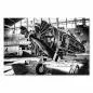 Preview: Schwarz-Weiß-Foto: Historischer Flugzeugmotor, Rohre, Kabel, Propeller. Preview: Schwarz-Weiß-Foto: Historischer Flugzeugmotor, Rohre, Kabel, Propeller.