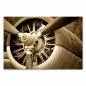 Preview: Sepia-Fotografie eines alten Flugzeugmotors, viele Details und Farbgebung erwecken den Charm vergangener Zeiten. Preview: Sepia-Fotografie eines alten Flugzeugmotors, viele Details und Farbgebung erwecken den Charm vergangener Zeiten.