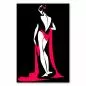 Preview: Eine Frau in einem roten Tuch - Eleganz und Sinnlichkeit vereint in einer stilisierten Silhouette. Preview: Eine Frau in einem roten Tuch - Eleganz und Sinnlichkeit vereint in einer stilisierten Silhouette.