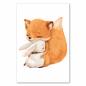 Preview: Fuchs & Hase kuscheln, symbolisieren Freundschaft & Zuneigung.