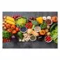 Preview: Obst, Gemüse, Nüsse, Samen auf dunklem Hintergrund - gesunde & ausgewogene Ernährung. Preview: Obst, Gemüse, Nüsse, Samen auf dunklem Hintergrund - gesunde & ausgewogene Ernährung.