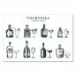 Preview: Getränkekarte: Acht Spirituosen (Whisky bis Gin) & passende Gläser, detailliert illustriert. Preview: Getränkekarte: Acht Spirituosen (Whisky bis Gin) & passende Gläser, detailliert illustriert.