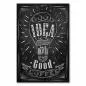 Preview: Typografie Poster im Kreidestil mit der Aufschrift "Good Idea Begins with a Good Coffee" auf schwarzem Hintergrund. Preview: Typografie Poster im Kreidestil mit der Aufschrift "Good Idea Begins with a Good Coffee" auf schwarzem Hintergrund.