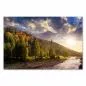 Preview: Bergbach im Herbst: Goldene Wälder, blauer Himmel, Sonnenstrahlen. Preview: Bergbach im Herbst: Goldene Wälder, blauer Himmel, Sonnenstrahlen.