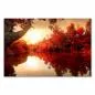 Preview: Fluss durch Herbstlandschaft, Sonnenuntergang taucht Wasser rot - malerisch. Preview: Fluss durch Herbstlandschaft, Sonnenuntergang taucht Wasser rot - malerisch.