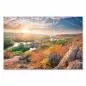 Preview: Sonnenaufgang über Fluss in Herbstlandschaft, Felsen im Vordergrund, warmes Licht. Preview: Sonnenaufgang über Fluss in Herbstlandschaft, Felsen im Vordergrund, warmes Licht.