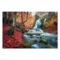 Preview: Wasserfall über bemooste Felsen, herbstlicher Wald, rote Blätter, magisches Licht. Preview: Wasserfall über bemooste Felsen, herbstlicher Wald, rote Blätter, magisches Licht.