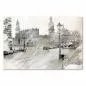 Preview: Eine historische Altstadt mit Kopfsteinpflaster und Laternen - die Schwarz-Weiß-Zeichnung erweckt nostalgische Gefühle. Preview: Eine historische Altstadt mit Kopfsteinpflaster und Laternen - die Schwarz-Weiß-Zeichnung erweckt nostalgische Gefühle.