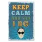 Preview: Vintage Poster in Blau: "Keep Calm and Say I Do" mit Frauengesicht und Sonnenbrille. Preview: Vintage Poster in Blau: "Keep Calm and Say I Do" mit Frauengesicht und Sonnenbrille.