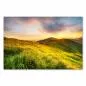 Preview: Weite Wiesen & Hügel, Sonnenuntergang taucht Landschaft in goldenes Licht. Preview: Weite Wiesen & Hügel, Sonnenuntergang taucht Landschaft in goldenes Licht.