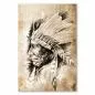 Preview: Zeichnung: Indianerhäuptling, Federschmuck, faltiges Gesicht - Weisheit. Preview: Zeichnung: Indianerhäuptling, Federschmuck, faltiges Gesicht - Weisheit.