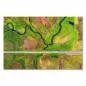 Preview: Luftaufnahme: Gerade Straße & gewundener Fluss, grüne Landschaft Islands. Preview: Luftaufnahme: Gerade Straße & gewundener Fluss, grüne Landschaft Islands.