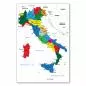 Preview: Eine bunte Karte von Italien zeigt die Regionen, Städte und Inseln des Landes. Preview: Eine bunte Karte von Italien zeigt die Regionen, Städte und Inseln des Landes.